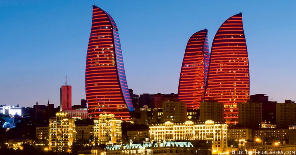 Seit 2013 Bakus neues Wahrzeichen: die Flame Towers.