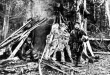 Лето радости Лесорубы греются в землянке