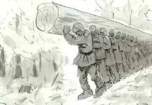 Высланы навечно На строительстве железной дороги.