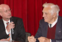 Диалоговая площадка Научного объединения немцев Казахстана Генеральный консул ФРГ в Алматы Герольд Амелунг и президент научного объединения немцев РК Эрнст Боос.