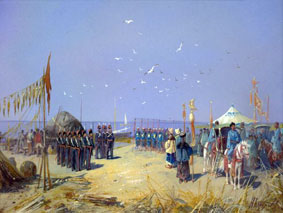 Шатры над Алаколем (худ. Н.Каразин, 1891 г.).