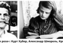 «Белая роза» — антифашистское студенческое сопротивление Участники антифашистского студенческого сопротивления «Белая роза»: Курт Хубер, Александр Шморель, Кристоф Пробст, Софи Шоль, Вилли Граф, Ганс Шоль.