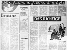 Литературная страничка Freundschaft, 1966 г. Литературная страничка Freundschaft, 1966 г.