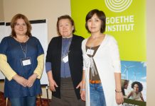 Перспективы немецкого языка Анна Мельник, Даметкен Тасбулатова и Салтанат Атышева. | Фото предоставлено автором