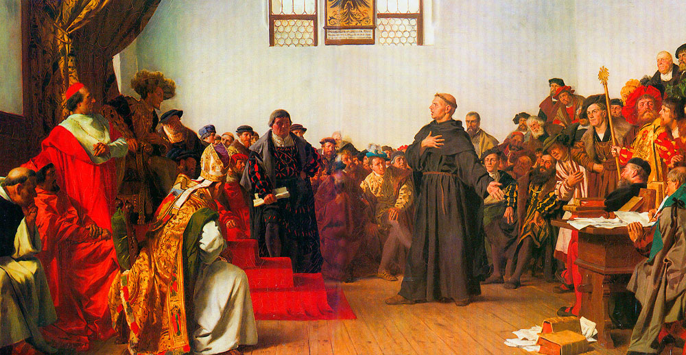 Мартин Лютер в Вормсе. 18 апреля 1521 г. «На сём я стою…».