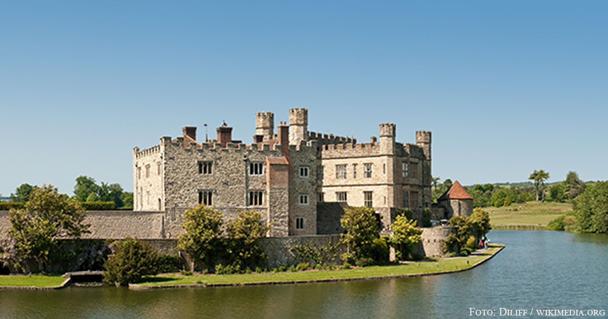 Саксонский замок Лидс в графстве Кент (Англия).