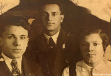 Потерять всё, но обрести любовь: история одной семьи Семья Шрам: (слева направо) Вильгельм, Отто и Эрна, февраль 1939 г.