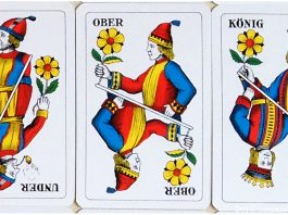 Жёлуди, листья, сердца… И бубенцы. Продолжение Фигурные карты масти роз швейцарской колоды. Изображение предоставлено автором