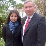 Assel Issajewa mit Norbert Brackmann