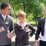 Sch&uuml;ler beim Workshop.