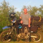 Neil Kennedy mit seinem Motorrad.