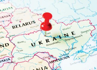 Die rote Linie verläuft durch die Ukraine