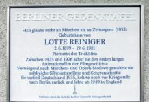 Neue Gedenktafel für Lotte Reiniger
