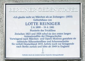Neue Gedenktafel für Lotte Reiniger