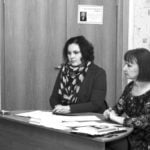 Dr. Katharina Buck und Olga Stein moderierten den Literaturkreis. | Bild: BiZ-Karaganda