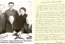 Der Sonderkor der Freundschaft (V.l.n.r.): Leo Marx, Eugen Hildebrand, Ida Bender, Dominik Hollmann, Rudolf Jacquemien | Foto aus dem privaten Archiv von Eugen Hildebrand