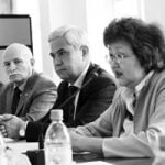 Kuralai Baisakowa moderierte und trat mit einem eigenen Beitrag auf (Al Farabi-Universit&auml;t / Direktorin des Instituts f&uuml;r Sicherheitsprobleme und Kooperation)