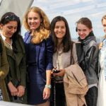 Diesj&auml;hrige Teilnehmerinnen und Teilnehmer in der Bundestagskuppel. | Foto: Tanja Stoljarowa