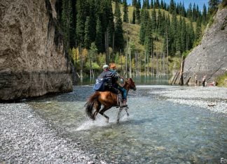 Per Taxi nach Kaindy – Türkises Wasser und Schaschlikfreuden