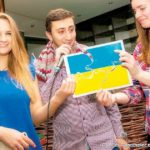 Eine Party für Erasmus-Studenten (Austauschstudenten), organisiert vom Studentenrat Zwickau.