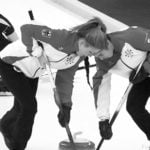 Die erste deutsche Curling-Frauenmannschaft in der Geschichte der Universiade tritt dieses Jahr in Almaty an. Claudia Beer (hinten) und ihre Team-Kolleginnen nach dem Ansto&szlig; des Curlingsteins w&auml;hrend des Spiels Kasachstan-Deutschland (2:13). | Foto: https://almaty2017.com