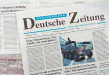 Die Allgemeine Deutsche Zeitung: Eine deutschsprachige Zeitung in Rumänien Titelseite der ADZ