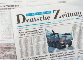 Die Allgemeine Deutsche Zeitung: Eine deutschsprachige Zeitung in Rumänien Titelseite der ADZ