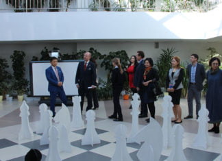 NIS PMD – Was ist denn das? Der deutsche Generalkonsul Jörn Rosenberg zu Besuch in der NIS PMD in Almaty.