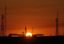 Baikonur bald ohne Russland? Startrampe 1 des Kosmodroms Baikonur vor dem Rollout der Sojus TMA-13