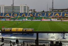 Wenig Dynamik, aber das Licht ist schön Zum ersten Mal im Stadion: Kairat Almaty spielte im heimischen Stadion gegen Ertis Pawlodar.