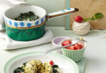 Kartoffel-Morchel-Knödel mit Rahmspinat Kartoffel-Morchel-Knödel mit Rahmspinat