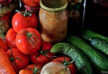 Obst und Gemüse aus eigener Zucht