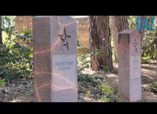 Am Sowjetischen Ehrenhain in Leipzig