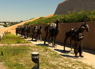 Die dritte Hauptstadt Kasachstans Als Karawanserei, Rast- und Erholungsort für Karawanen, profitierte Shymkent durch seine exzellente Position längs der Seidenstraße.